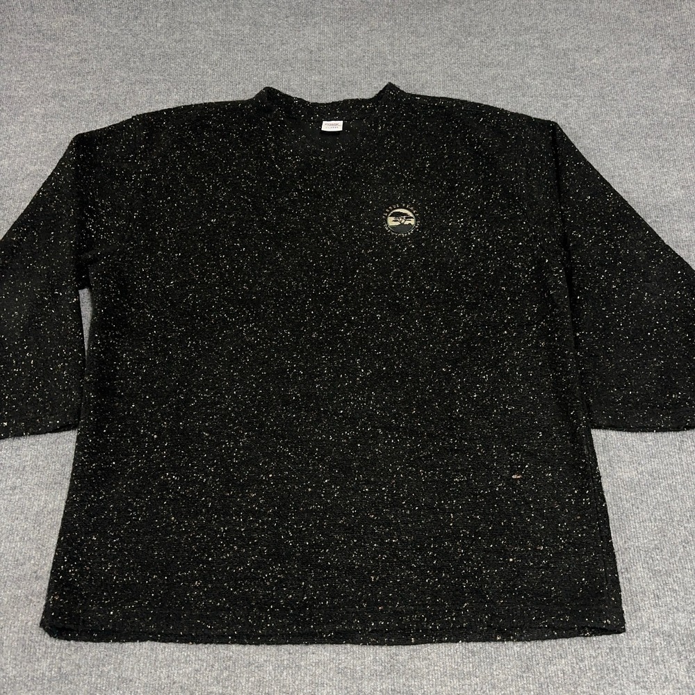 Crazy Shirts Hawaii Golf Sweater Men XL Speckle Pebble Beach Sweatshirt V Neck